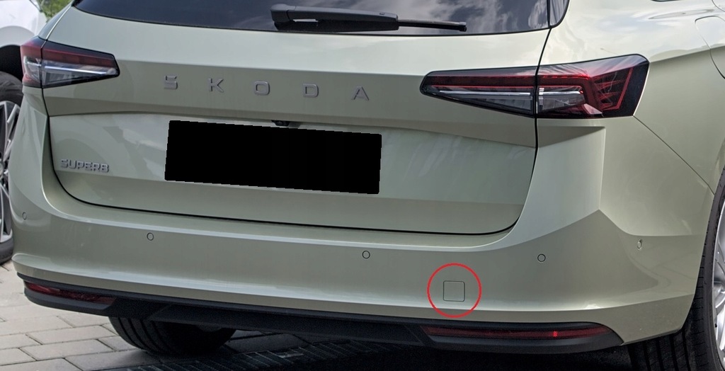 фото №14, Skoda superb 4 iv 2023- заглушка фаркоп задняя 3p0807441 оригинал