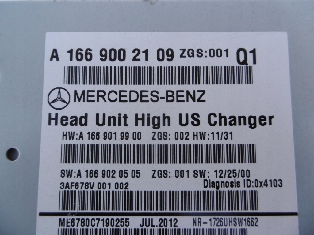 фото №11, Радио считыватель cd навигация карта a1669002109 mercedes ml w166 gl x166 w292