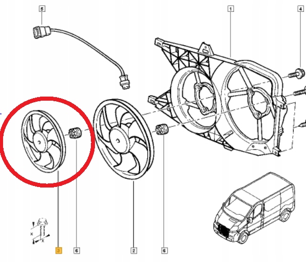 фото №4, Вентилятор renault trafic ii 2006 - 2014 малий