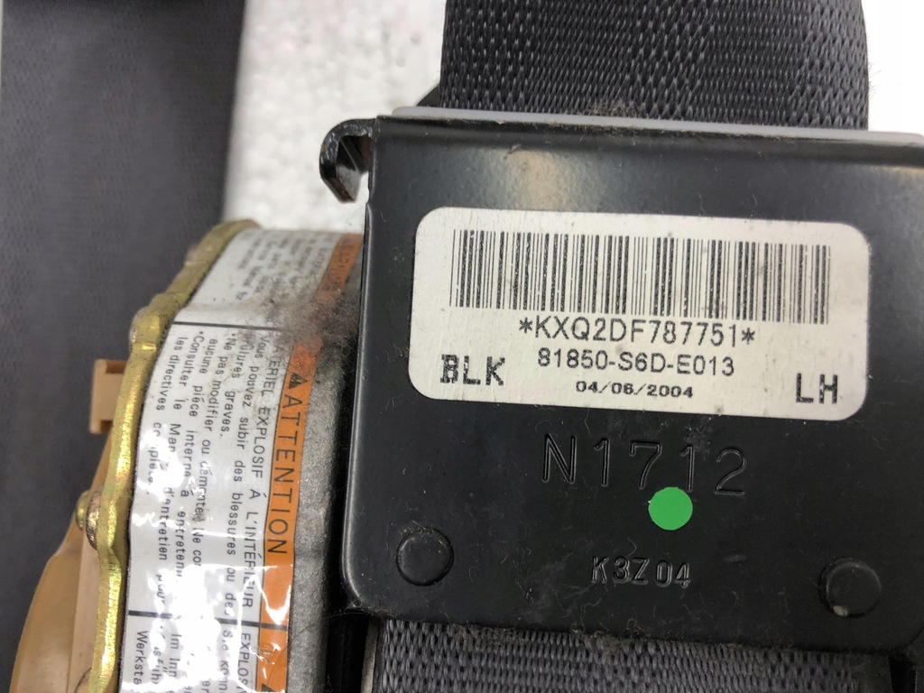 фото №4, Pas безопасности левый перед honda civic vii 7