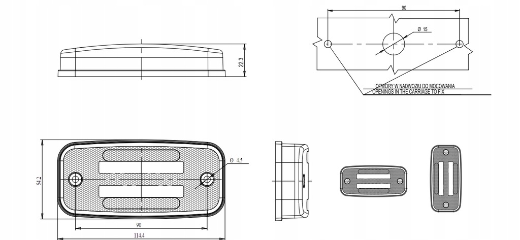 фото №7, Габарит боковой led полуприцеп bus прицеп tir 12/24v