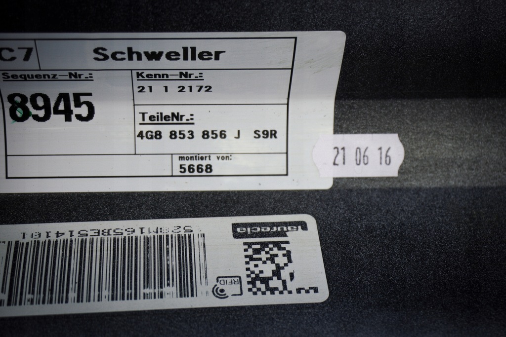 фото №14, Накладка поріг audi a7 4g8 lift 4g8853856j ls9r