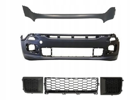 фото №1, Jeep renegade 14-18 бампер góra + dól перед + решётки 3 штуки новый