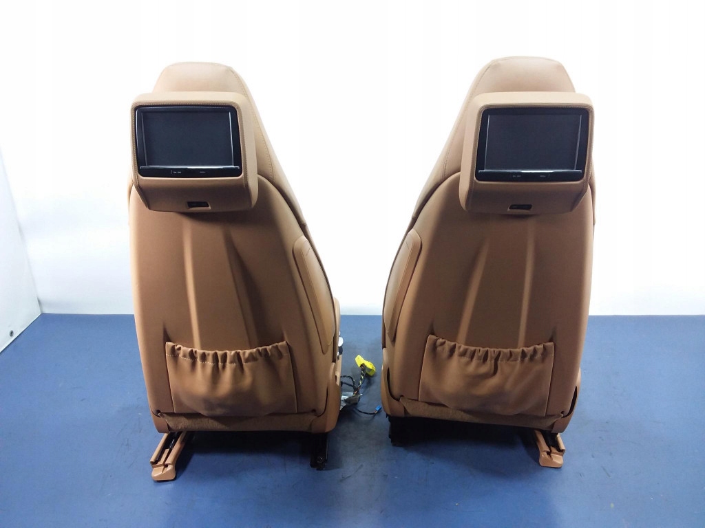 фото №9, Porsche panamera i 970 сиденья заднее сиденье обшивки кожа cognac kpl