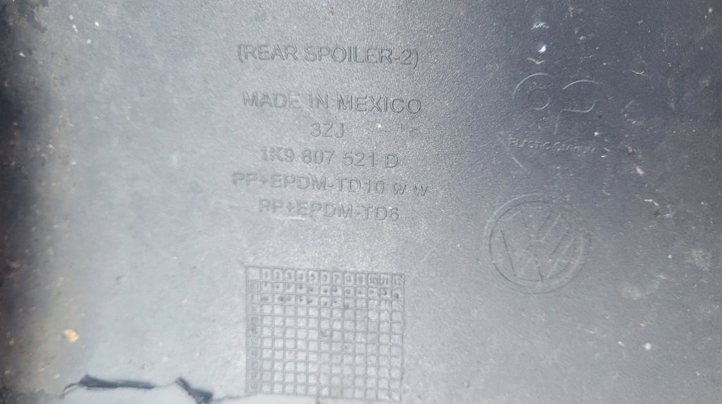 фото №9, Vw golf vi kombi спойлер накладка бампер задняя // 1944