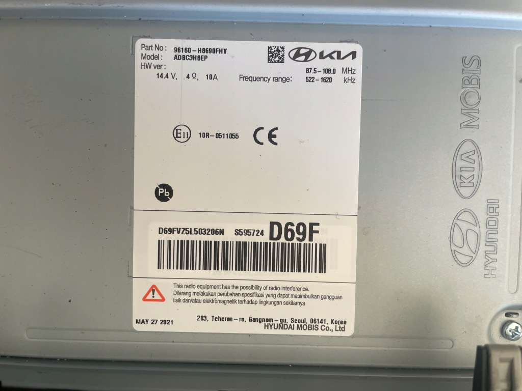 фото №3, Kia picanto радио 96160-h8690