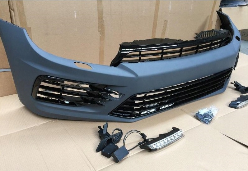 фото №5, Бампер передний vw scirocco 2014- образец r look +drl r20