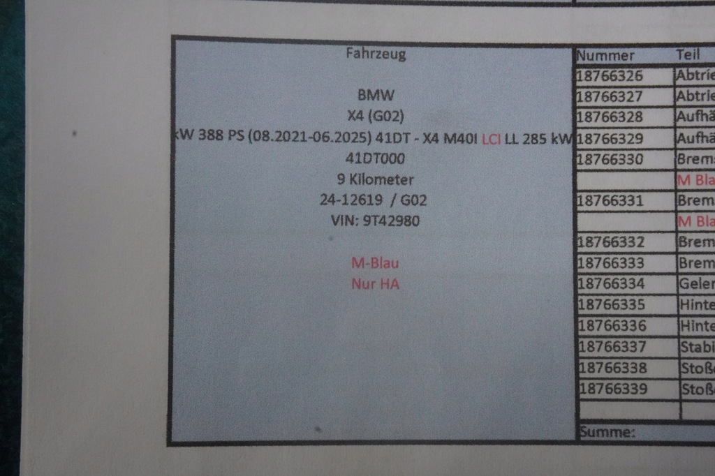 фото №9, Поворотний кулак важелі задня x3 x4 g01 g02 m40i 6879751