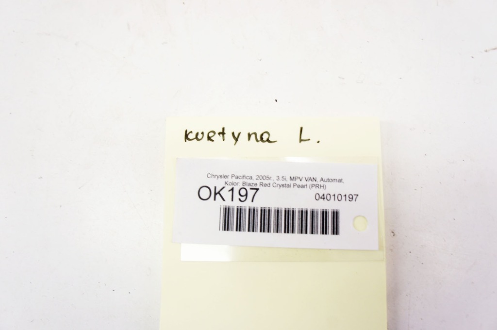 фото №5, Ok197 chrysler pacifica i подушка безопасности шторка безопасности левая