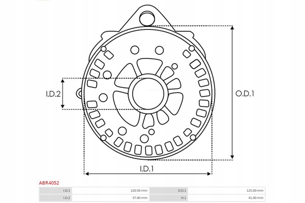 фото №3, Кронштейн, фланець привідний генератора as-pl abr4052