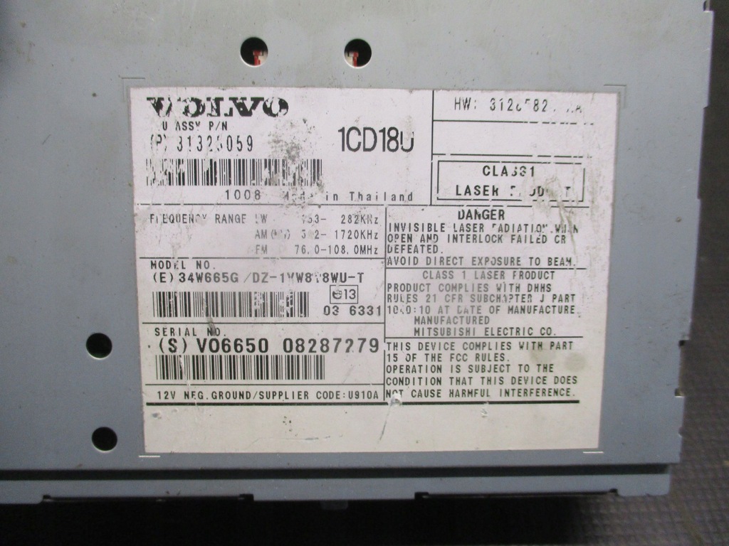 фото №7, Радіо 31328059 volvo v50 lift 08-12 r.