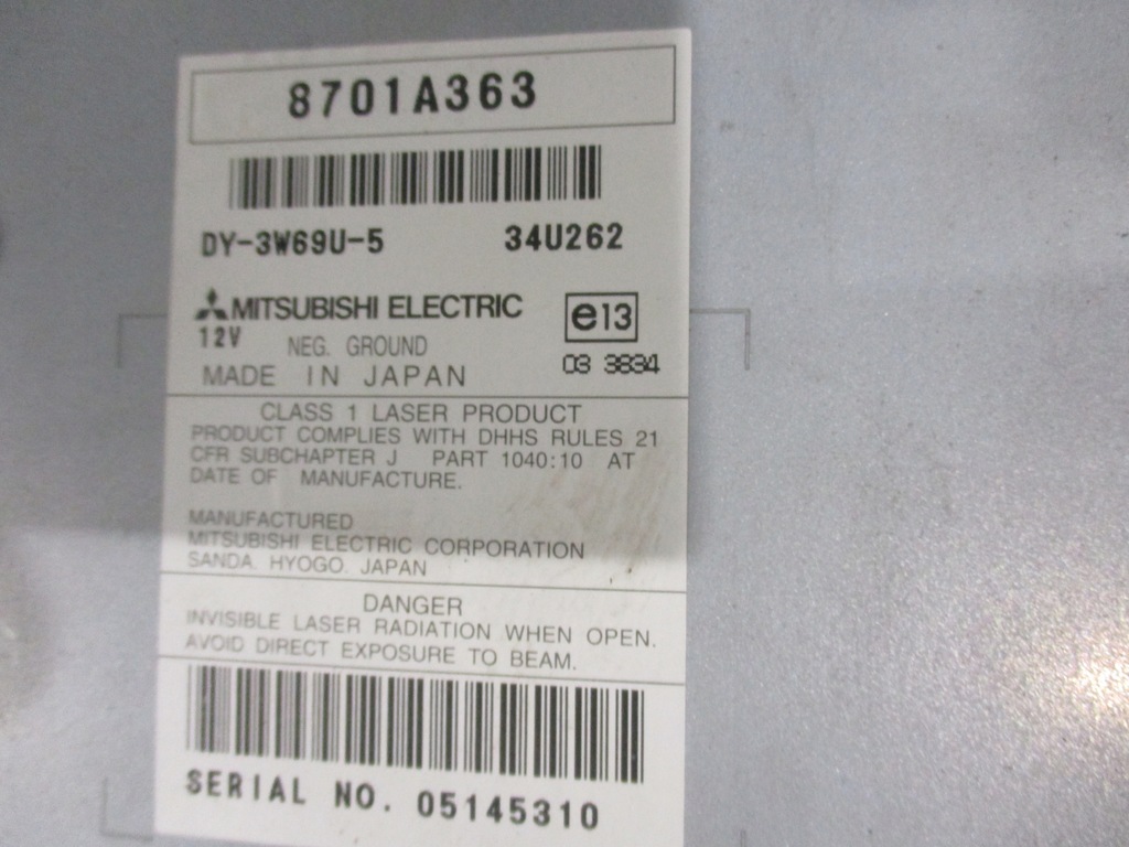 фото №4, Радио радиопроигрыватель cd mitsubishi outlander ii 8701a363