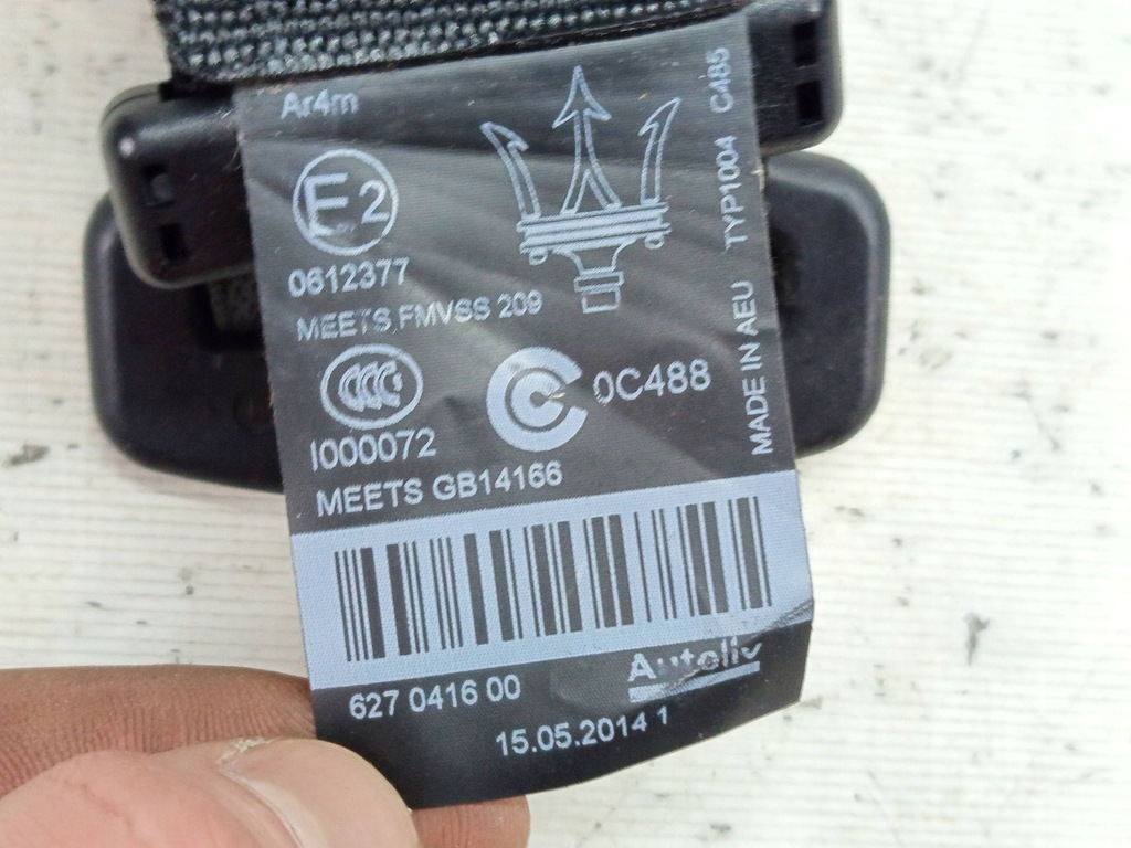 фото №5, Maserati ghibli iii pas безопасности задняя 627041600