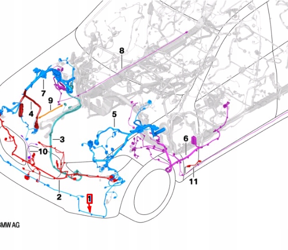 фото №9, Bmw x7 g07 жгут трубопровод pdc бампера передний 61128736625