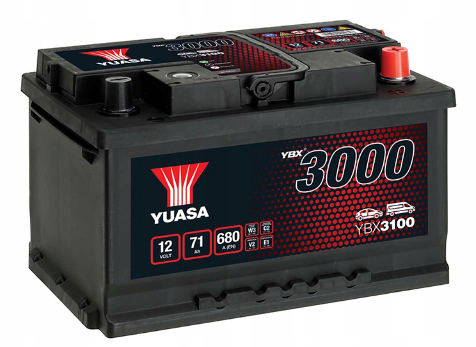 фото №1, Аккумулятор yuasa стандарт 12v 71ah 680a правый plus