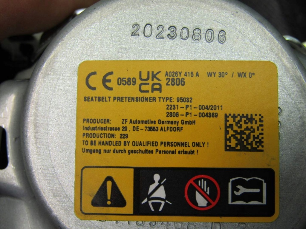 фото №10, X-trail iv t33 24r pas натяжитель правый задняя задний безопасности 888846rn1a