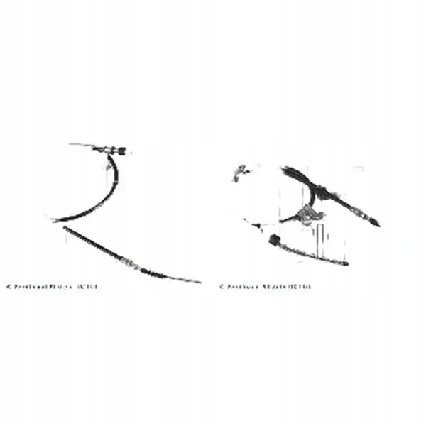 Купить 2x тросы тормоза ручного blue print задний  l+p do mitsubishi l200