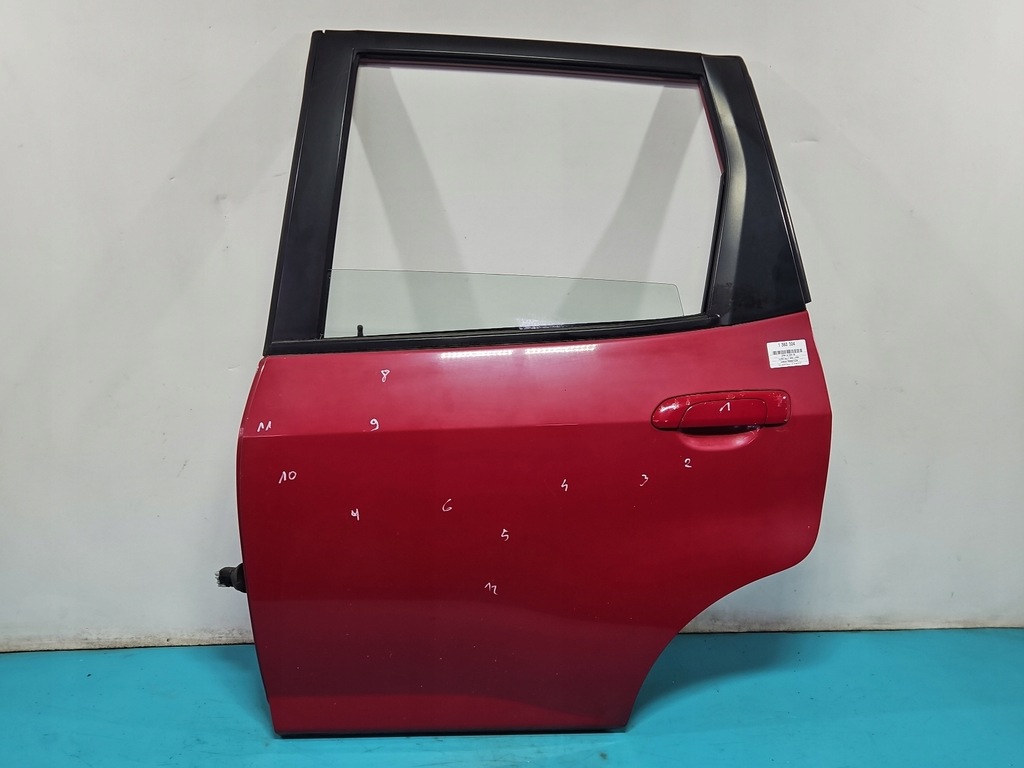 фото №2, Дверь задняя левая honda jazz ii 02-08 красный