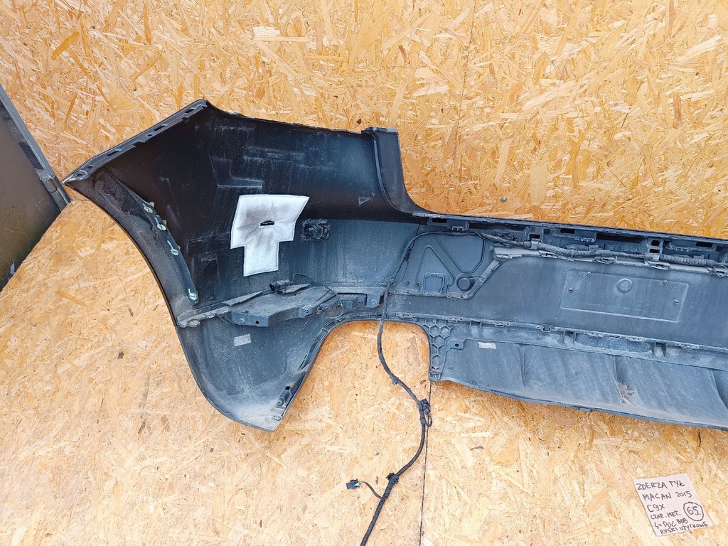 фото №12, Porsche macan kompletny бампер задня з 4xpdc чорний металік c9x 2015r