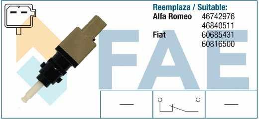 фото №11, Выключатель света тормоза abarth 500 595 695 alfa romeo 147 156 159