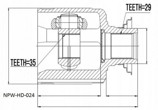 фото №2, Шарнір внутрішній правий honda pilot 09-