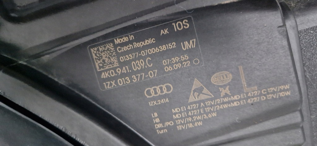 фото №12, Audi a6 c8 4k full led лампа передня ліва комплектна