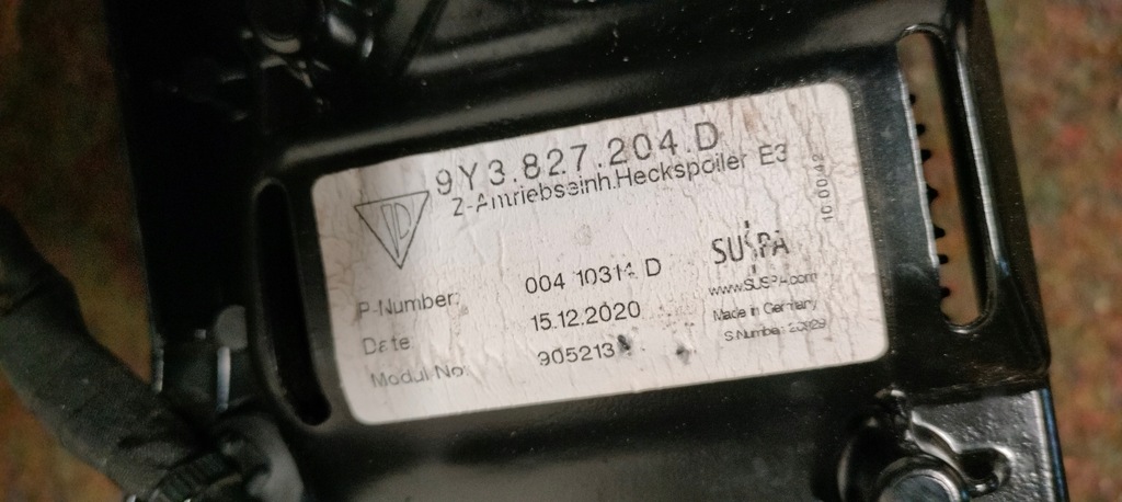 фото №5, Спойлер механизм крышки задняя porsche cayenne 9y3