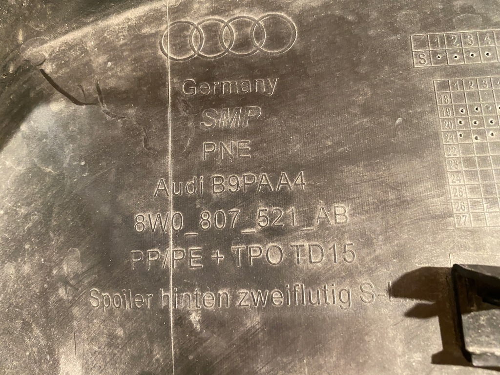 фото №7, Audi a4 b9 8w lift s-line диффузор спойлер задняя