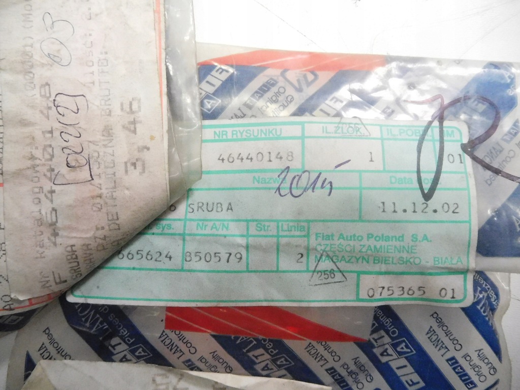 фото №8, Болт, ремінь розподільного валу fiat bravo оригінальний номер 46440148