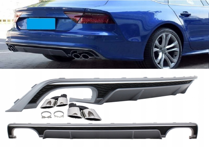 фото №1, Диффузор спойлер audi a7 4g c7 15-18 s7 s line rs7