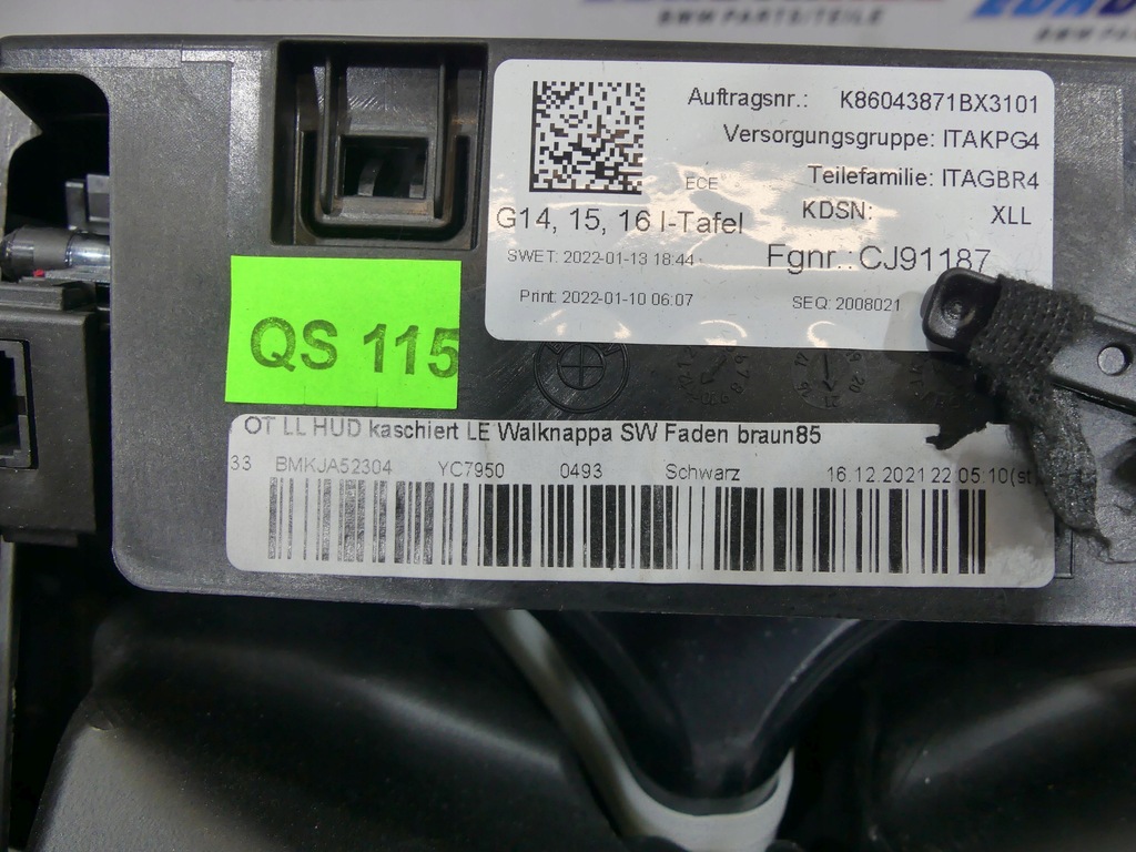 фото №10, Bmw 8 g14 g15 g16 m8 f91 f92 f93 приборная панель приборная консоль hud 32 km