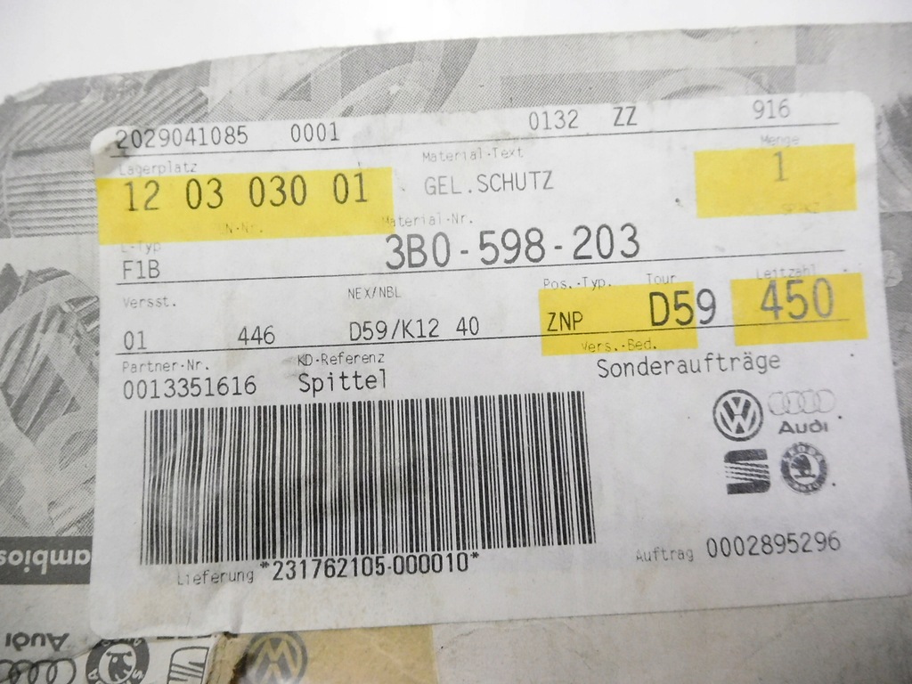 фото №8, Захист шарнір volkswagen / audi оригінальний номер 3b0598203