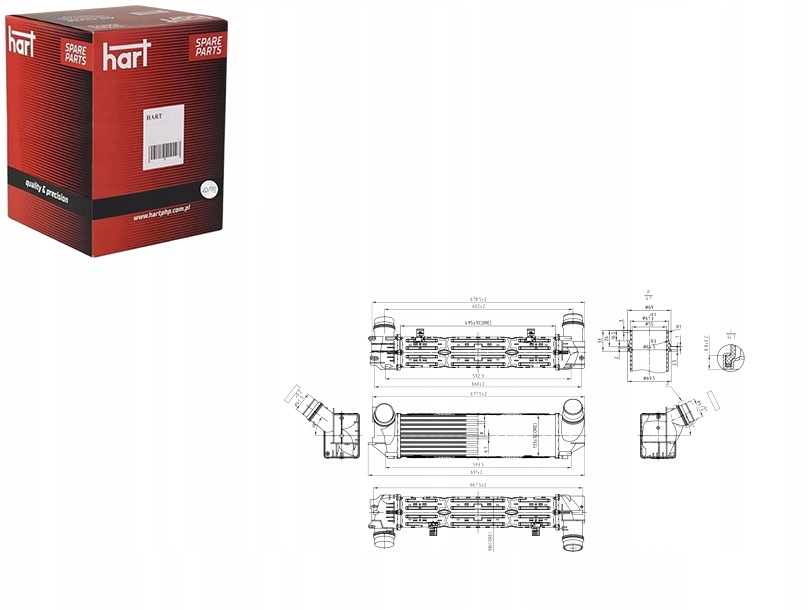 Купити Інтеркулер радіатор повітря bmw 5 f11 f18 10- hart