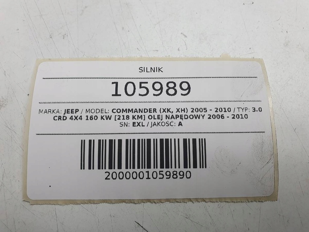 фото №11, Двигун блок поршень wał блок двигуна 3.0 crd jeep commander exl