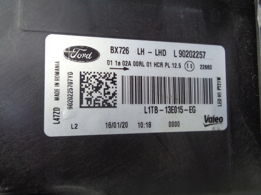 фото №9, Лампа ліва фара ford puma 19- led