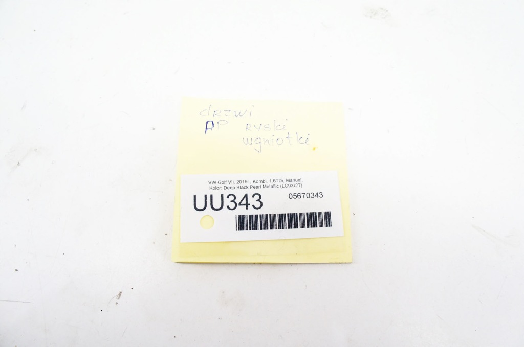 Uu343 vw golf vii ^ дверь правый  перед deep черный перламутр металлик lc9x 2t Недорого