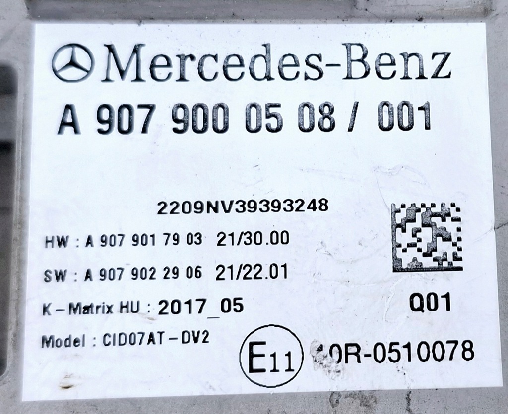 фото №5, Mercedes-benz sprinter 907 910 дисплей многофункциональный a9079000508