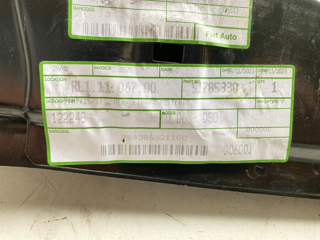 фото №8, Новий pas задня задній стінка задня підсилювач fiat 500 2007-2022