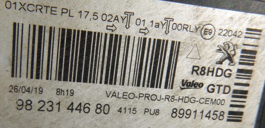 фото №8, Peugeot 508 фара лівий 9823144680