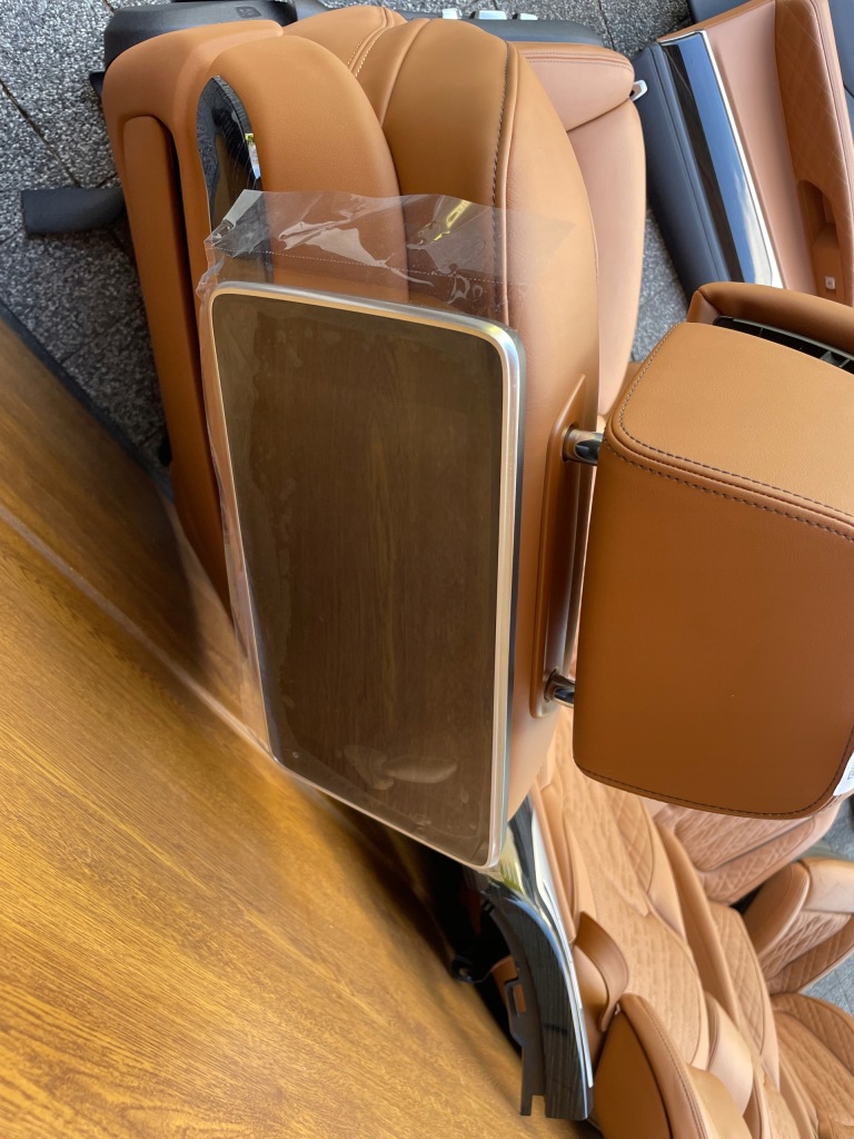 фото №6, Bmw g12 сидіння заднє сидіння оббивка nappa sanddle cognac монітори масаж full