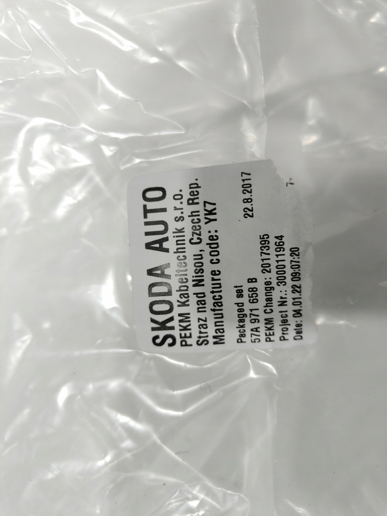 фото №5, Жгут электропроводка камеры заднего вида skoda karoq 57b054634 nowa!