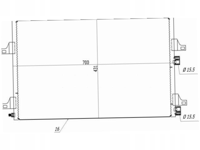 фото №2, Конденсатор кондиционера renault espace iv 1.9-3.5 04-15