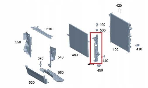 фото №2, Mercedes sprinter 907 910 рама кронштейн радиатора правое оригинальный номер