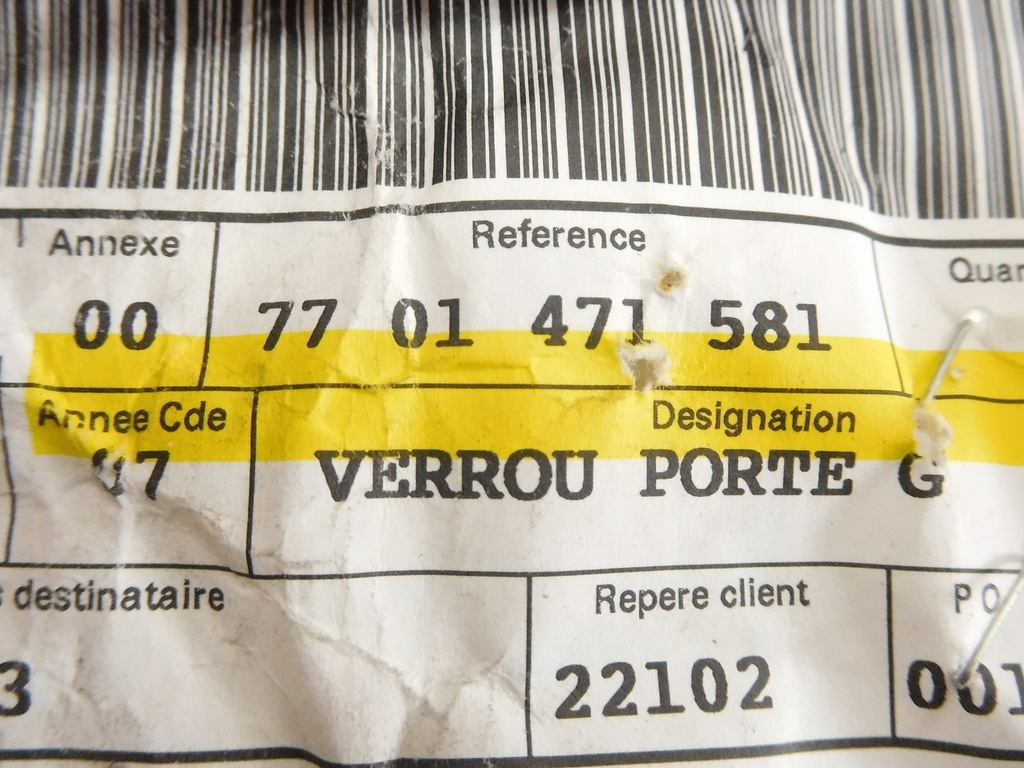 фото №6, Вкладка замка renault twingo 7701471581