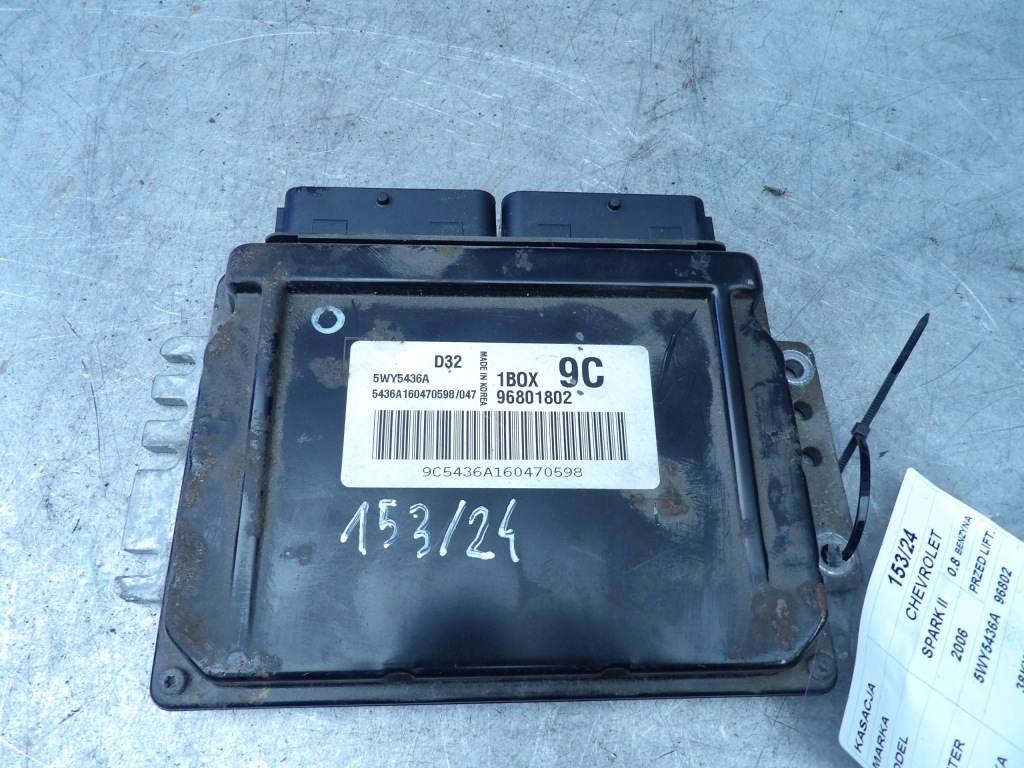 фото №1, Chevrolet spark ii бортовой компьютер, блок управления 96801802 5wy5436a