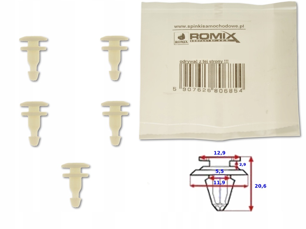 фото №1, Nissan pathfinder r50 95-03 кліпса штифт підкрилок