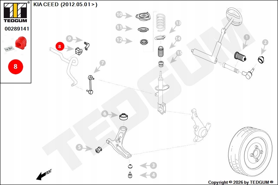 Полиуретановая втулка стабилизатора hyundai kia в Украине