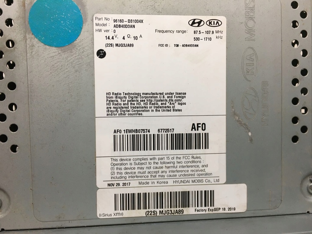 фото №10, Hyundai tucson 15-20 радіо навігація 96160d3100 us