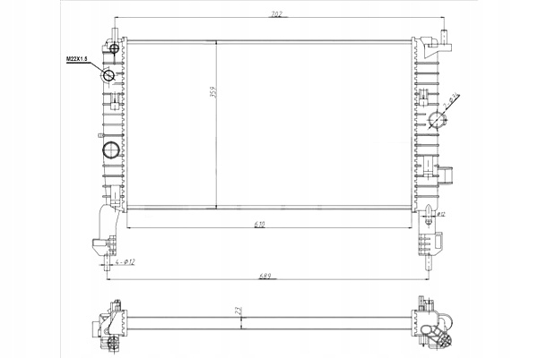Радіатор води opel meriva a 03-10 rad 725-0048-r tyc Ціна