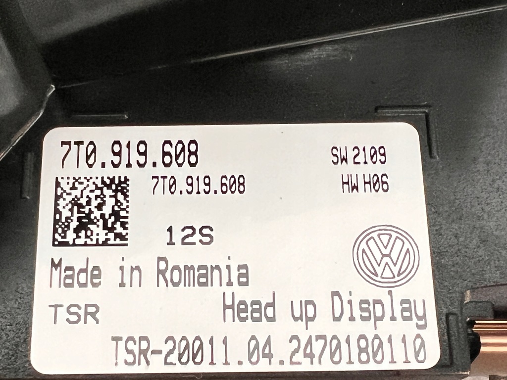 фото №6, Volkswagen transporter t7 headu up проектор новий 7t0919608 vw оригінальний номер